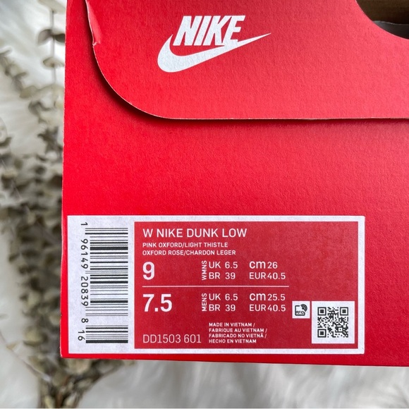 Nike Dunk Low Pink Oxford PRICE FIRM - Picture 12 of 13
